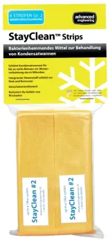 Bakterienhemmendes Mittel / Tropfschale StayClean Streifen Größe2 (Pack=6Stk.)